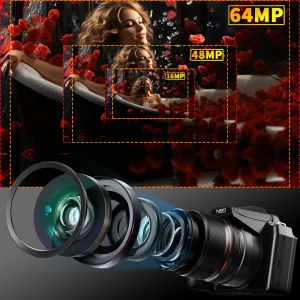 Digital Cameras For Photography and vlogging, 16X Optical Zoom Camera With WiFi & App Control