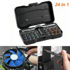 24 in 1 Magnetic Screwdriver Set DIY Multifunction Ratchet Screwdriver Multi Bits  for Furniture Computer