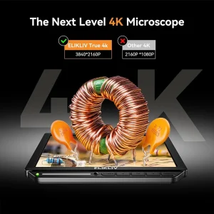 4K HDMI Digital Microscope for Electronics Inspection Repair with 10" Stand